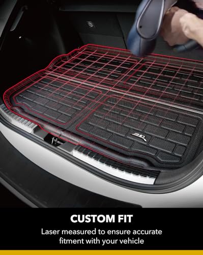 3D MAXpider Custom Fit Kagu Cargo Liner (Black) Compatible with Tesla Model Y 5-Seat 2020-2024 - Cargo Liner