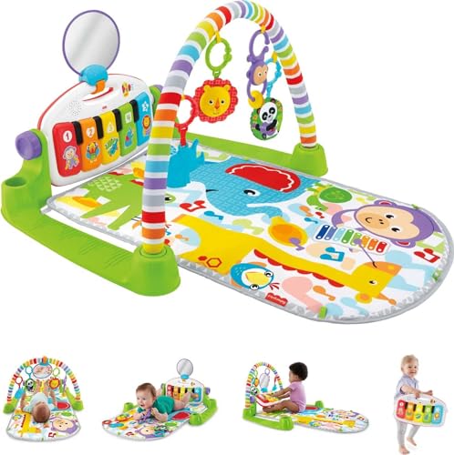 Fisher Price Deluxe Kick & Play Piano Gym Green Musical Toy 0 Plus Months