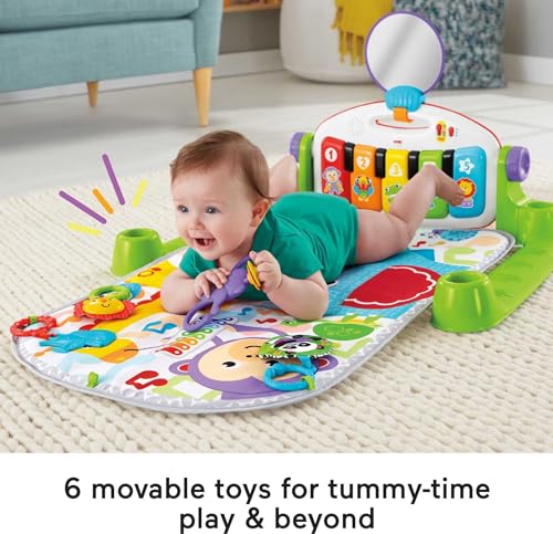 Fisher Price Deluxe Kick & Play Piano Gym Green Musical Toy 0 Plus Months