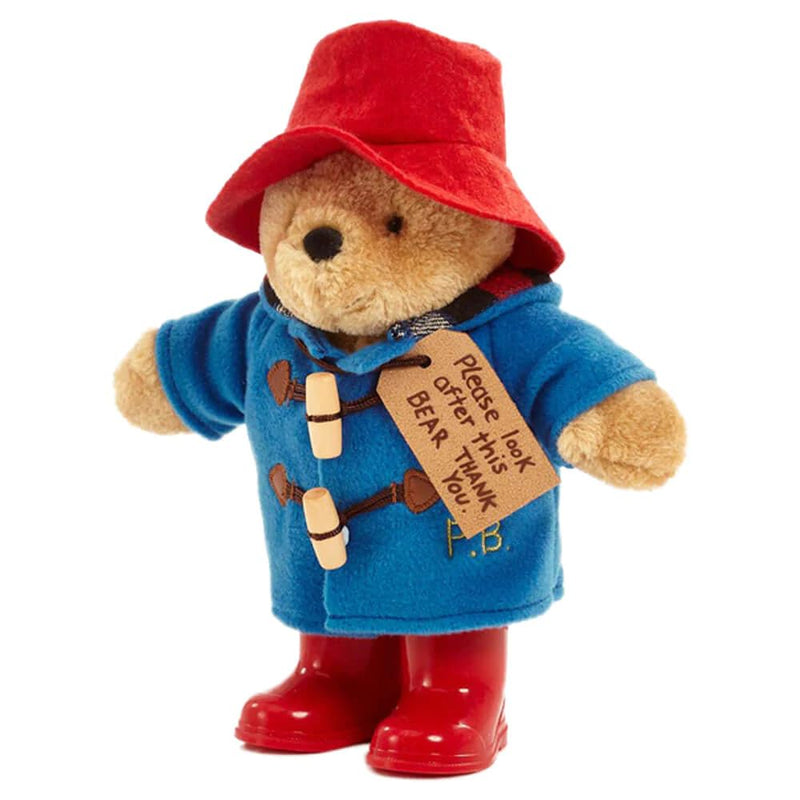 25cm Classic Paddington Bear Plush Toy in Duffle Coat & Red Boots