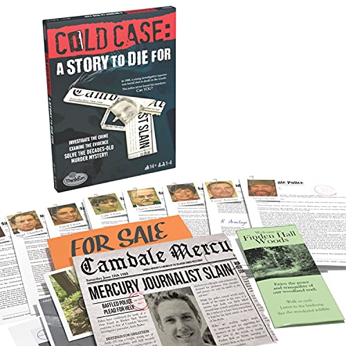 Thinkfun Cold Case a Story to Die for Murder Mystery Game Ages 14