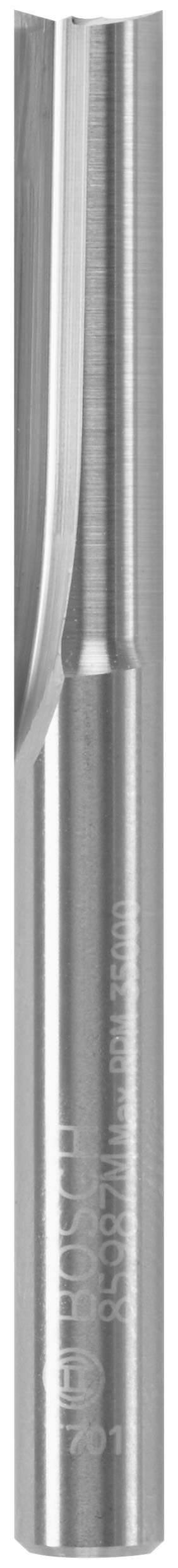 Bosch 85987MC 1 4 In. x 1 In. Solid Carbide Double Flute Straight Router Bit