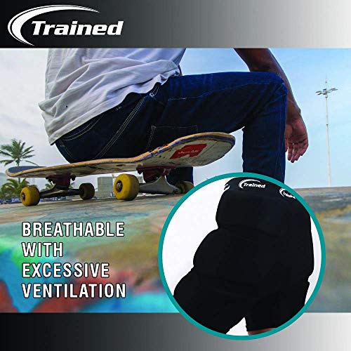 Trained Padded Protective Shorts for Snowboarding Skiing Skating Black Large