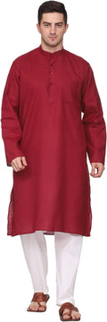 Elina Fashion Men's Tunic Cotton Kurta Pajama Set Indian Traditional Wear