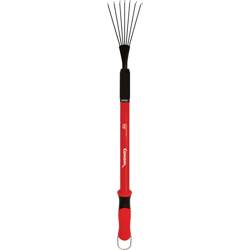 Corona GT 3050 Adjustable Garden Rake with 18 to 36 Extendable Handle Red