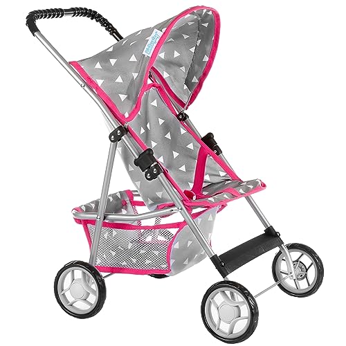 A.B.S Allen Schwartz Baby Doll Carriage Greypink 12.99-24.80 Inches