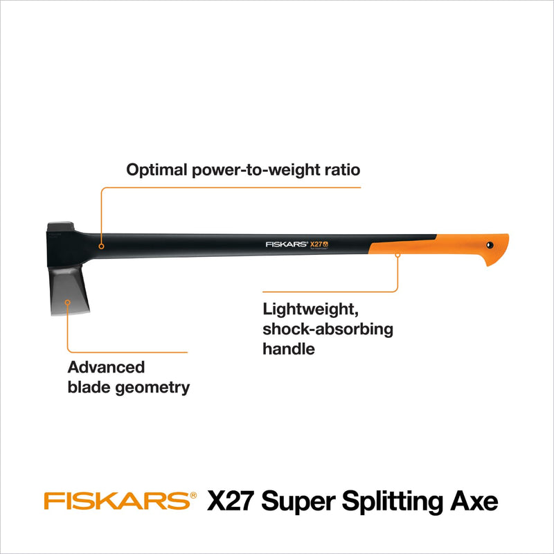 Fiskars X27 Super Splitting Axe with 36 Inch Shock Absorbing Handle