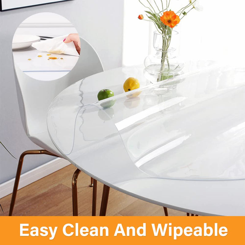 VeeCano 42" Round Clear Vinyl Table Protector Pad