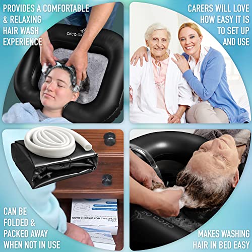 Air Inflatable Hair Washing Basin for Bedridden, Portable Shampoo Bowl for Home, Mobile Hair Washing Station, Portable Sink for Washing Hair in Bed