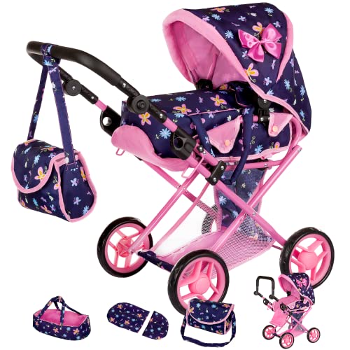 Baby Doll Stroller Carriage Kp0261s Color MultiColor Size 14.37 to 25.20 Inch