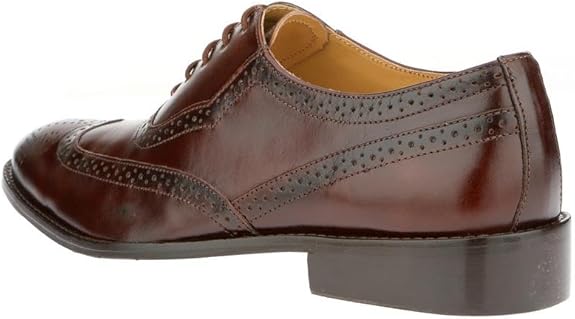 Libertyzon Men's Brown Wingtip Oxford Dress Shoes - Size 7.5