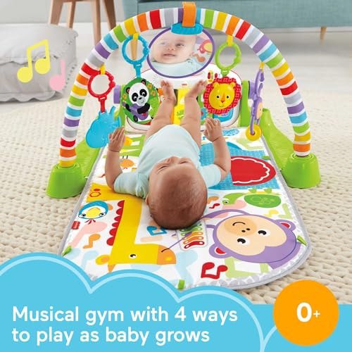 Fisher Price Deluxe Kick & Play Piano Gym Green Musical Toy 0 Plus Months