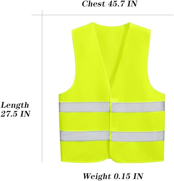10 Pack Mount Marter Safety Reflective Vest for Outdoor Operator and Sportsmen