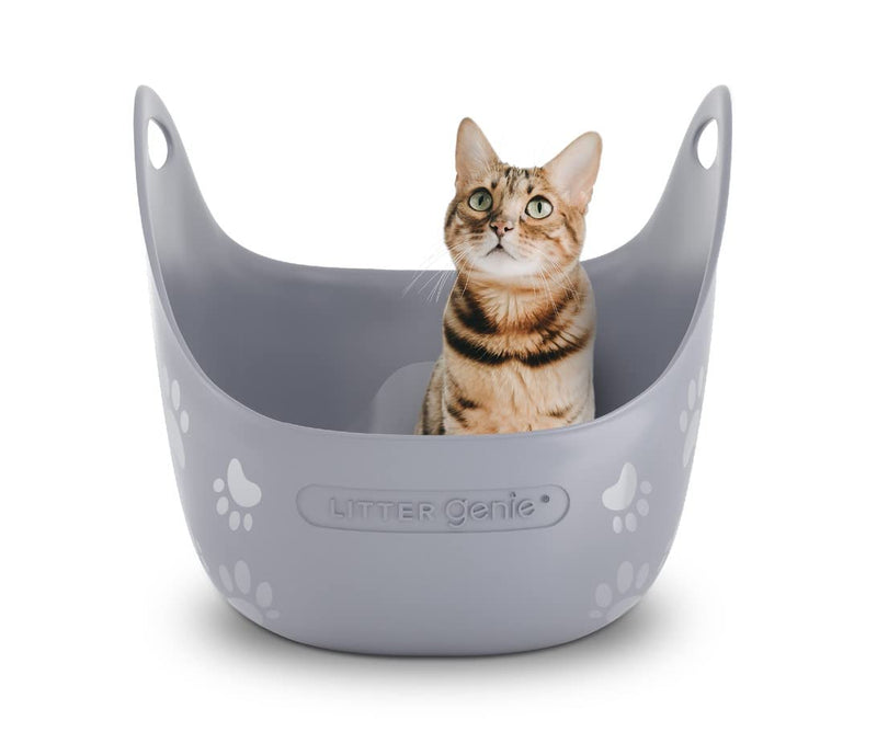 Litter Genie Flexible Cat Litter Box with High Walls and Handles