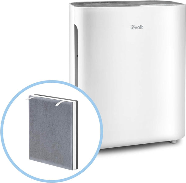 LEVOIT Air Purifiers for Home Main Filter Cleaner with Washable Filter for Allergies White