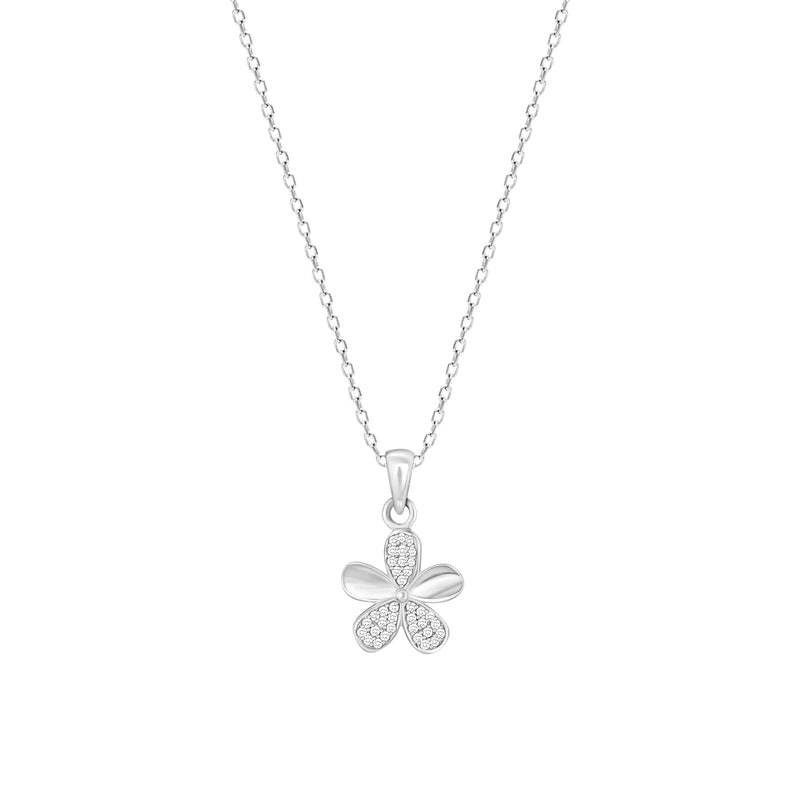 Giva Hypoallergenic 925 Sterling Silver Flower Pendant With Link Chain