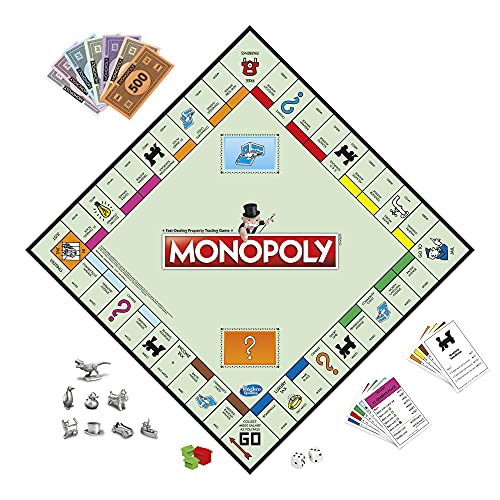 Monopoly Board Game for 2 to 6 Players Ages 8 Includes Fan Vote Community Chest