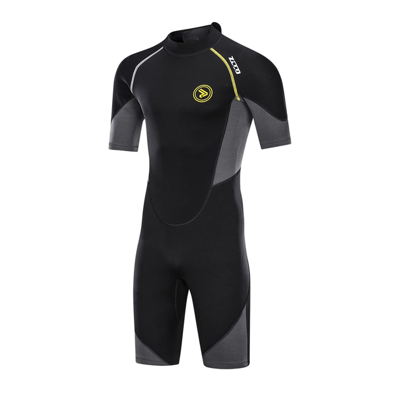 Men's 3mm Neoprene Shorty Wetsuit Back Zip 3XL