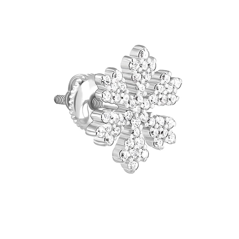 Giva 925 Sterling Silver Hypoallergenic Zircon Snowflake Earrings