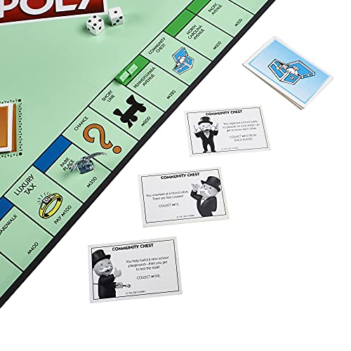 Monopoly Board Game for 2 to 6 Players Ages 8 Includes Fan Vote Community Chest