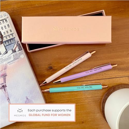 Mesmos Pastel Pens Set for Women Mindfulness & Self Care Gifts