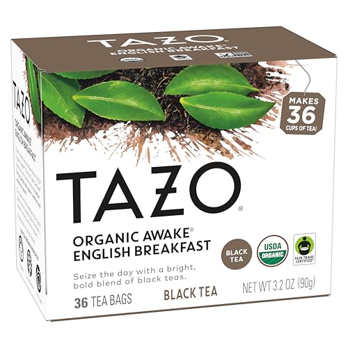 Tazo Regenerative Organic Awake English Breakfast Black Tea 36 Total Tea Bags