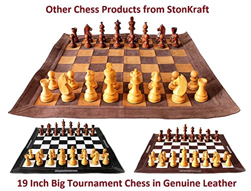 Stonkraft Wooden Chess Board Game Set With Magnetic Pieces 12 X 12 Inch