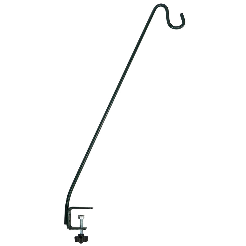 33-Inch Clamp-On Deck Hook for Bird Feeders and Plants - Black