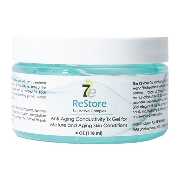 7e Wellness Restore Gel 4oz Facial Care With Green Tea Hyaluronic Acid Collagen