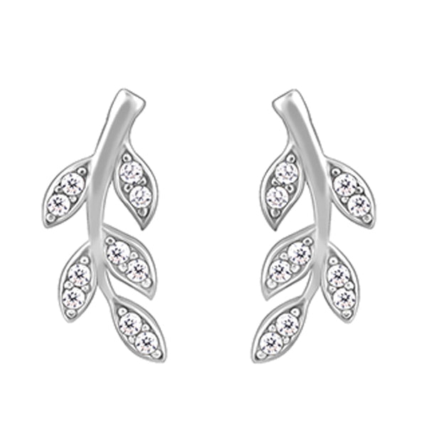 Giva 925 Sterling Silver Leaf Studs for Women’s and Girl’s Dangle Earrings