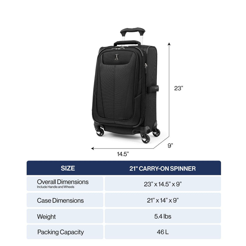 Travelpro Maxlite 5 Lightweight Carry-On Spinner Luggage 21-Inch