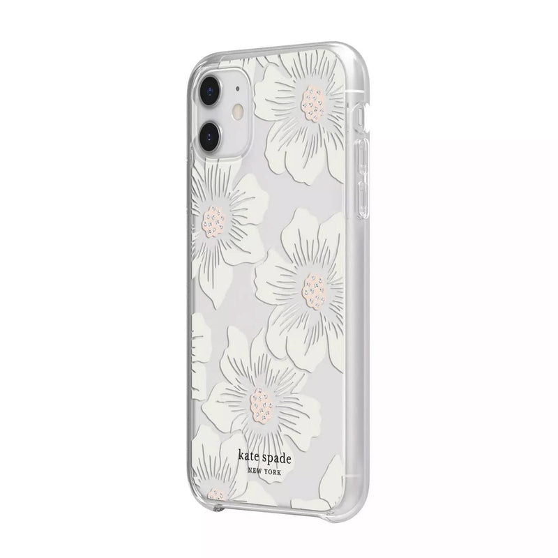 Kate Spade Iphone 12 Mini Hardshell Case Hollyhock Floral Clear Cream