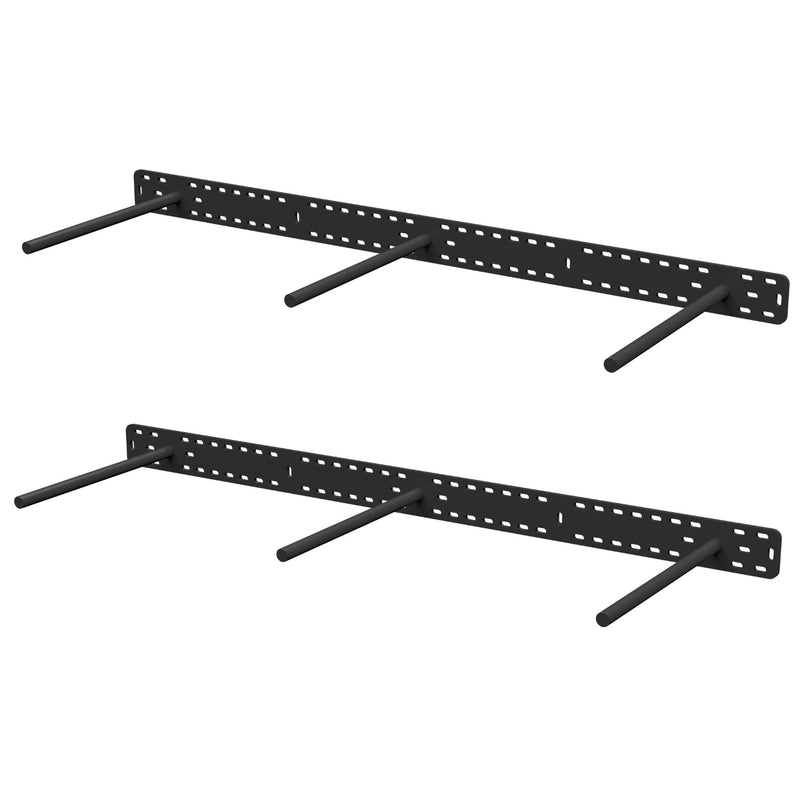 Heavy Duty 12" Floating Shelf Brackets - Black Steel Supports