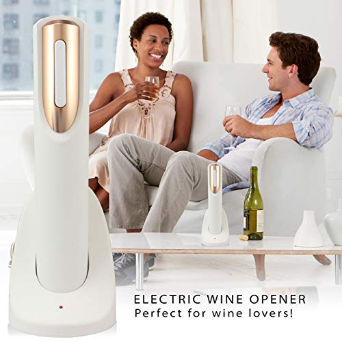 Vin Fresco Electric Wine Opener with Charging Base & Foil Cutter