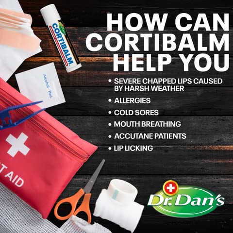 Dr Dan's Cortibalm Healing Lip Balm for Dry Cracked Lips 1 Pack