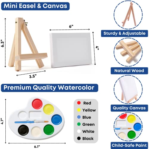 Colorations® Mini Canvases and Easel - Set of 6