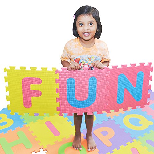 Safest Non Toxic Alphabet Puzzle Mat Kids Learn & Play Interlocking Puzzle