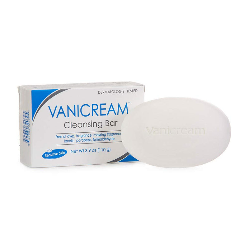 Vanicream Cleansing Bar Fragrance Free Preservative 3.9 Oz for Sensitive Skin