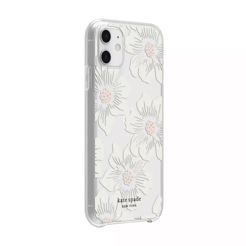 Kate Spade Iphone 12 Mini Hardshell Case Hollyhock Floral Clear Cream