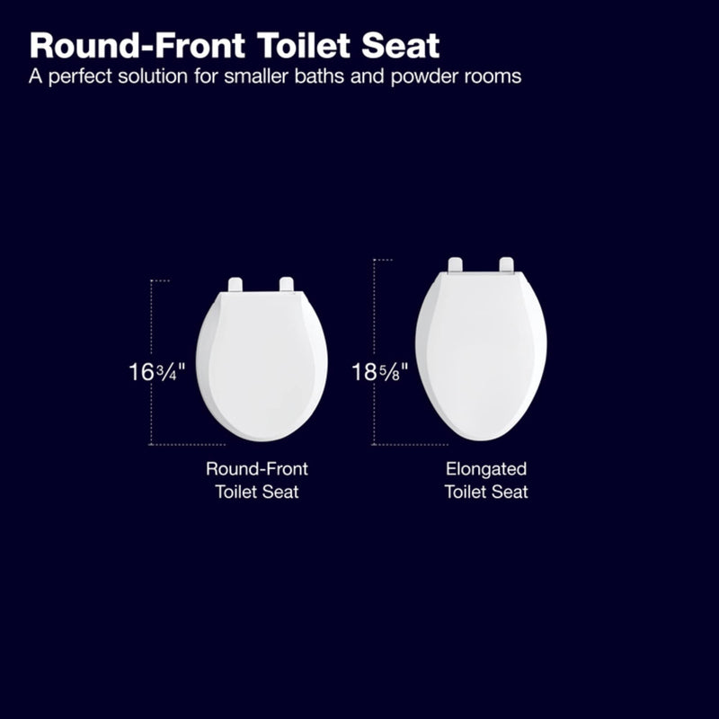 Kohler Stonewood Quiet-Close Round Toilet Seat - White