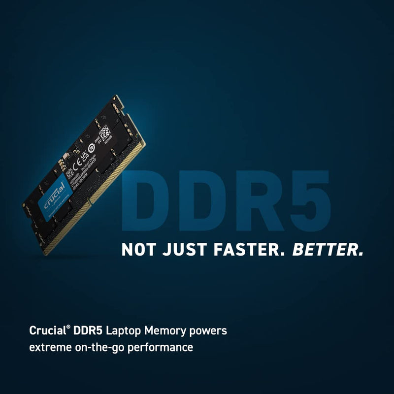 Crucial 32GB (2x16GB) DDR5 4800MHz CL40 SODIMM Laptop RAM