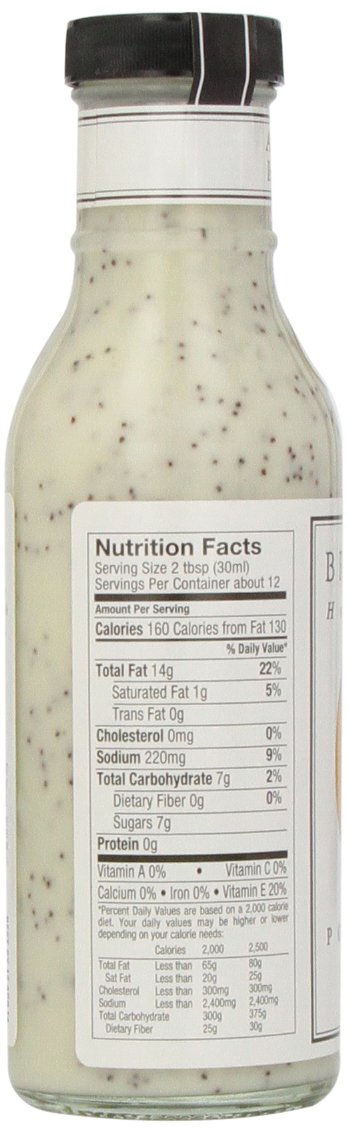 Briannas Home Style Rich Poppy Seed Dressing - 12 Fl Oz (Pack of 6)