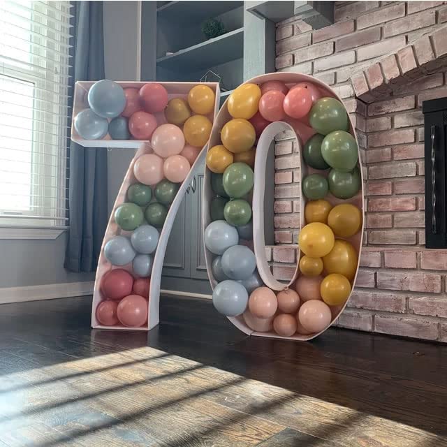 JoyBox Design 3FT Mosaic Balloon Frame Number 7 Marquee Light Up Numbers