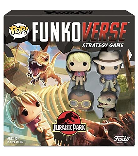 Figurine Funkoverse Strategy Game Jurassic Park 100 4 Pack Board Game