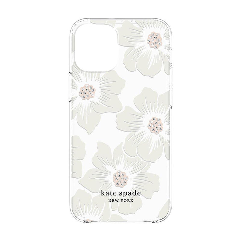 Kate Spade Iphone 12 Mini Hardshell Case Hollyhock Floral Clear Cream