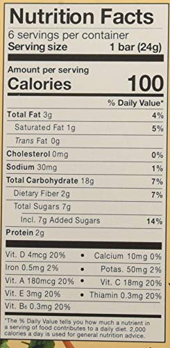 MadeGood Cookies & Crème Granola Bars 6 Healthy Snack Bars 0.85oz Each