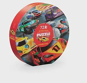 Crocodile Creek Round Box Puzzle At The Races Multicoloured Unico Puzzle