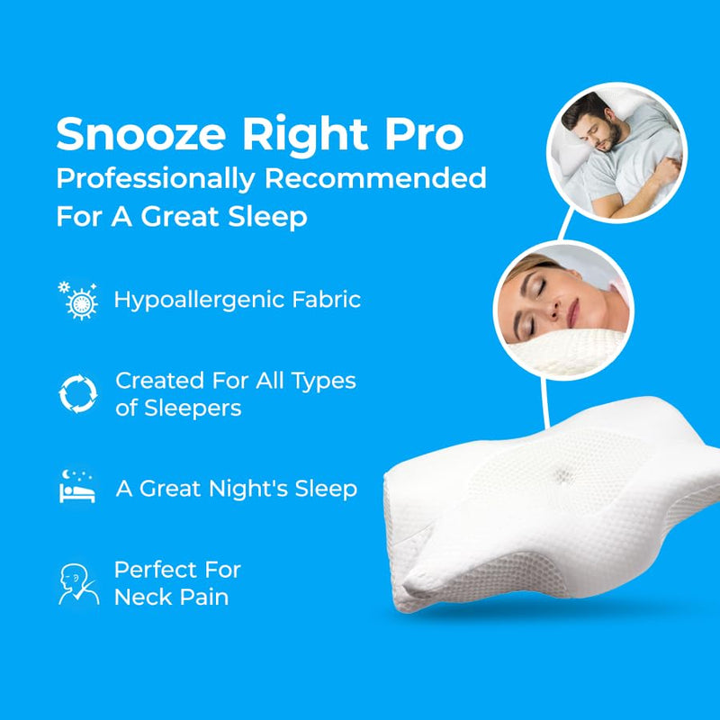 Kenko Back Snooze Right Pro Memory Foam Pillow for Neck Pain Relief