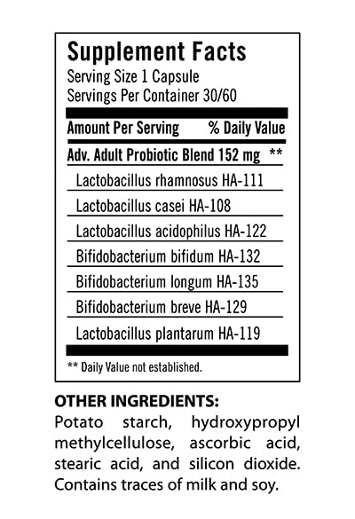 Flora Advanced Adult's Probiotic 34 Billion Cfu for Ages 55 Plus 30 Capsules