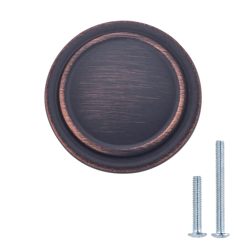 Amazon Basics Straight Top Ring Cabinet Knob 1.25-inch Diameter Oil Rubbed Bronze